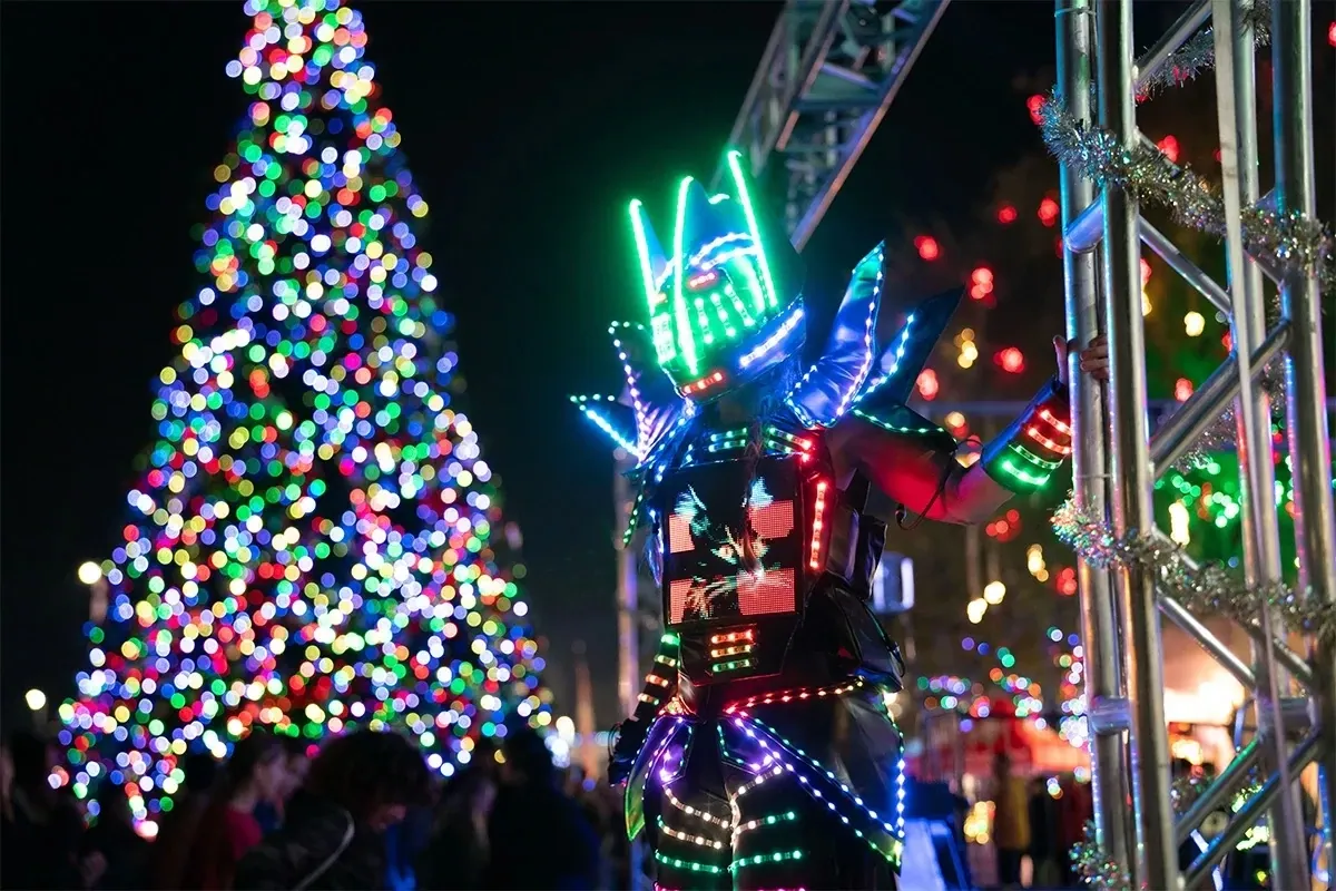 DJ robot LED show