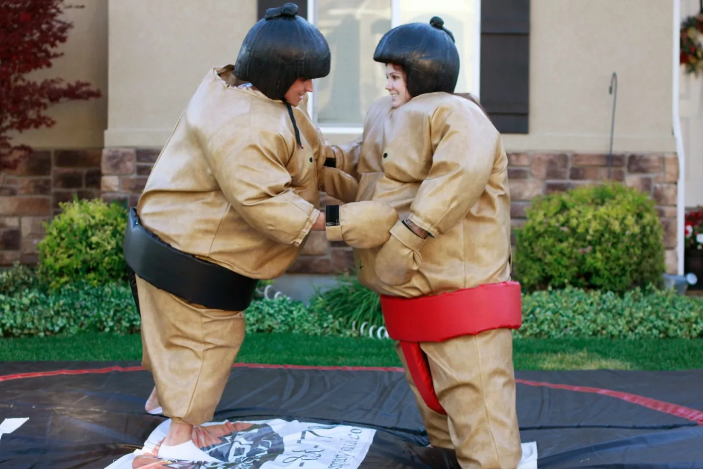 Illustration de location jeu de sumo gonflable