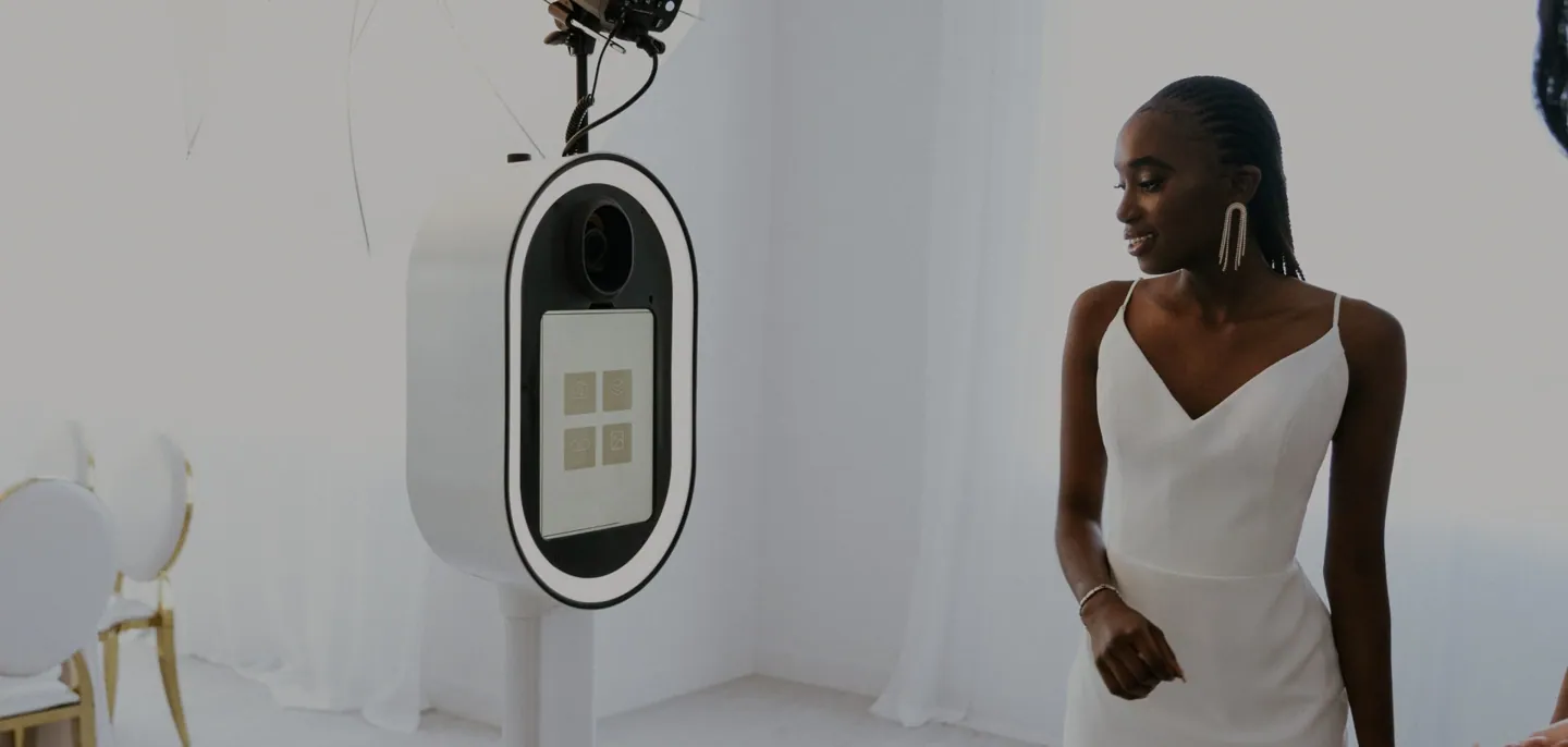 Photobooth installé dans un espace de réception
