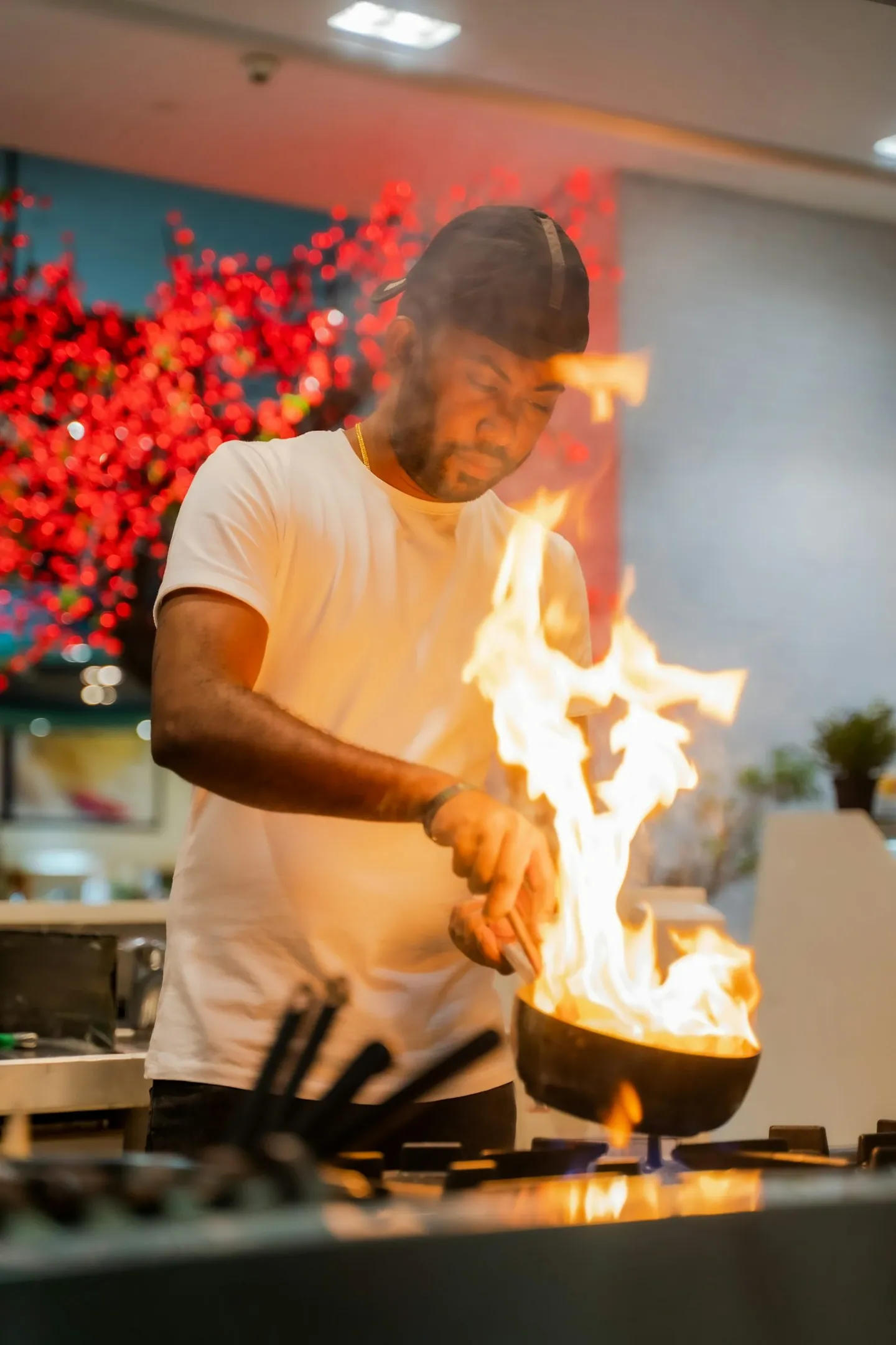 Location stand wok