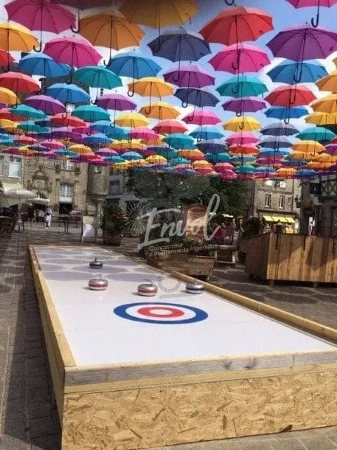 Piste de curling synthétique