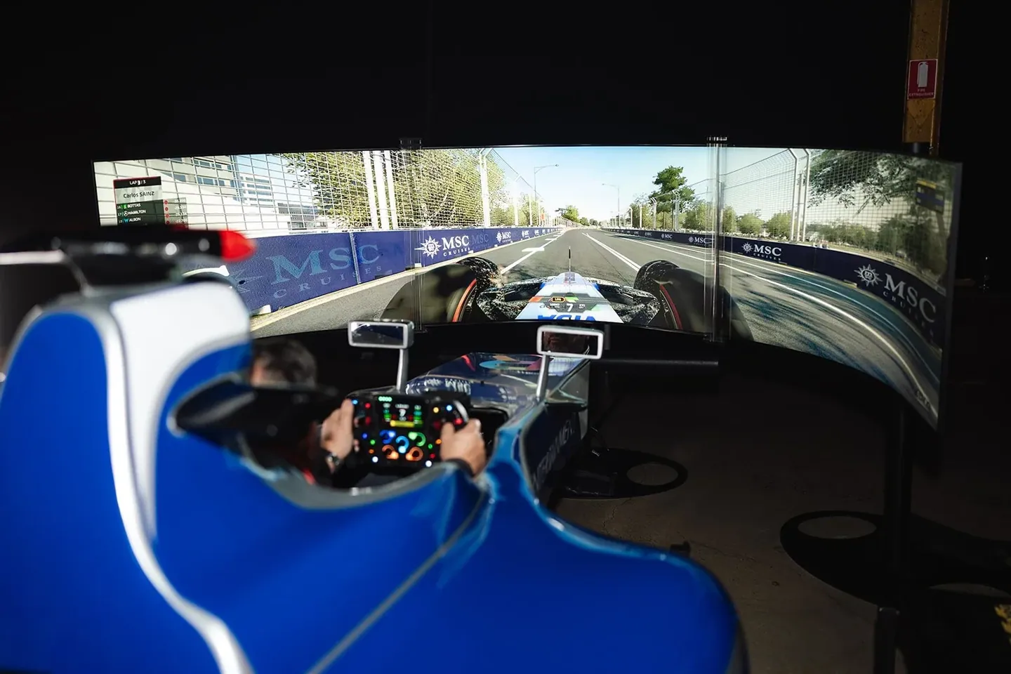 Simulateur F1 sur vérins