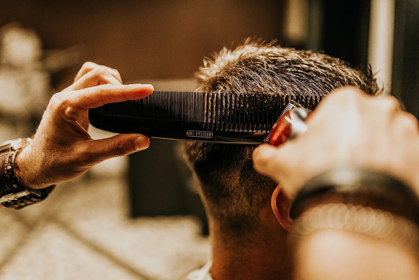 Illustration de stand de barbier