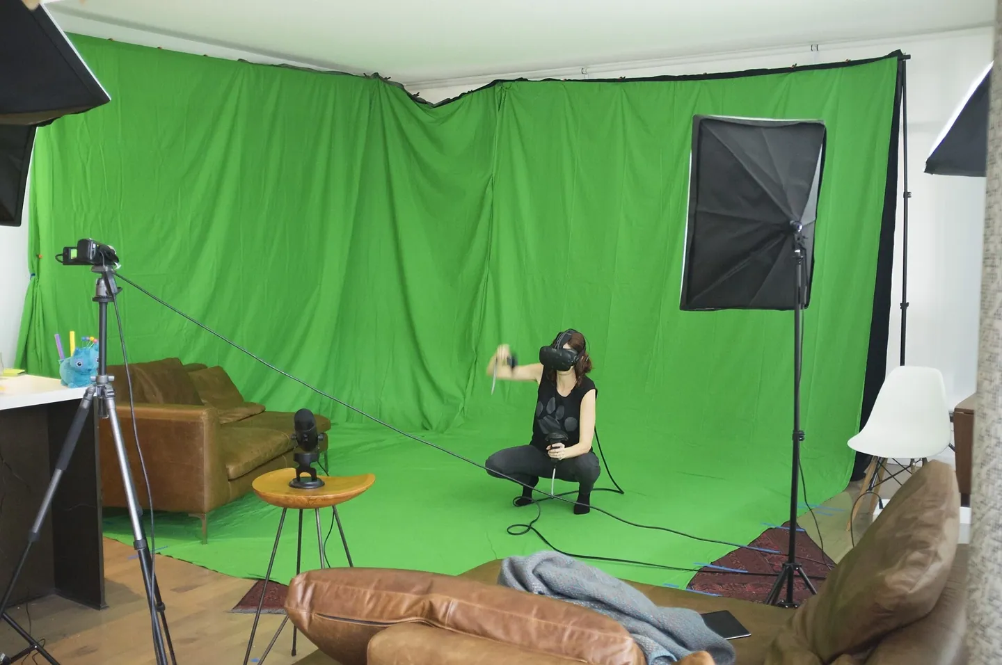 Studio photo fond vert